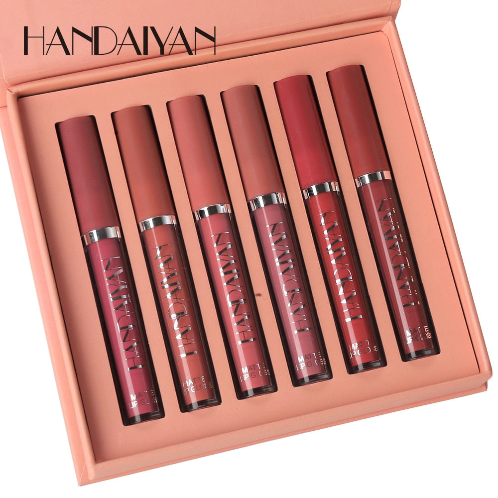 SUPER KIT 6 BATONS LIQUIDOS "LIPSTICKS" ULTRA MATTE A PROVA D'AGUA DE LONGA DURAÇÃO HANDAIYAN®